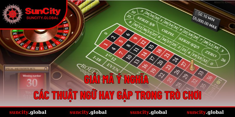 Định nghĩa về những thuật ngữ hay dùng ở Roulette