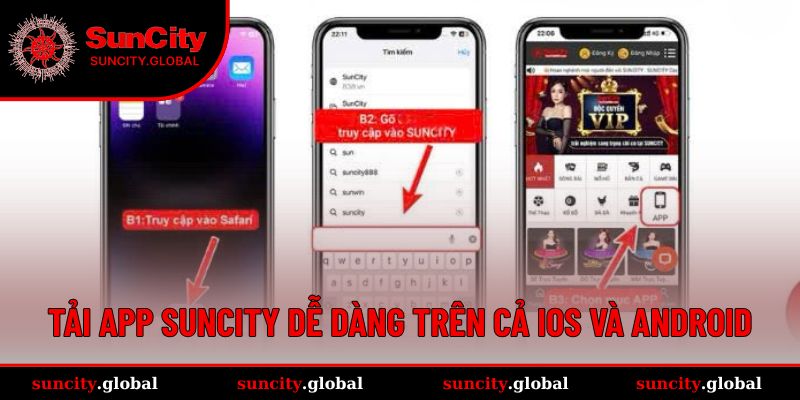 Tải app SUNCITY cực dễ cho iPhone và Android